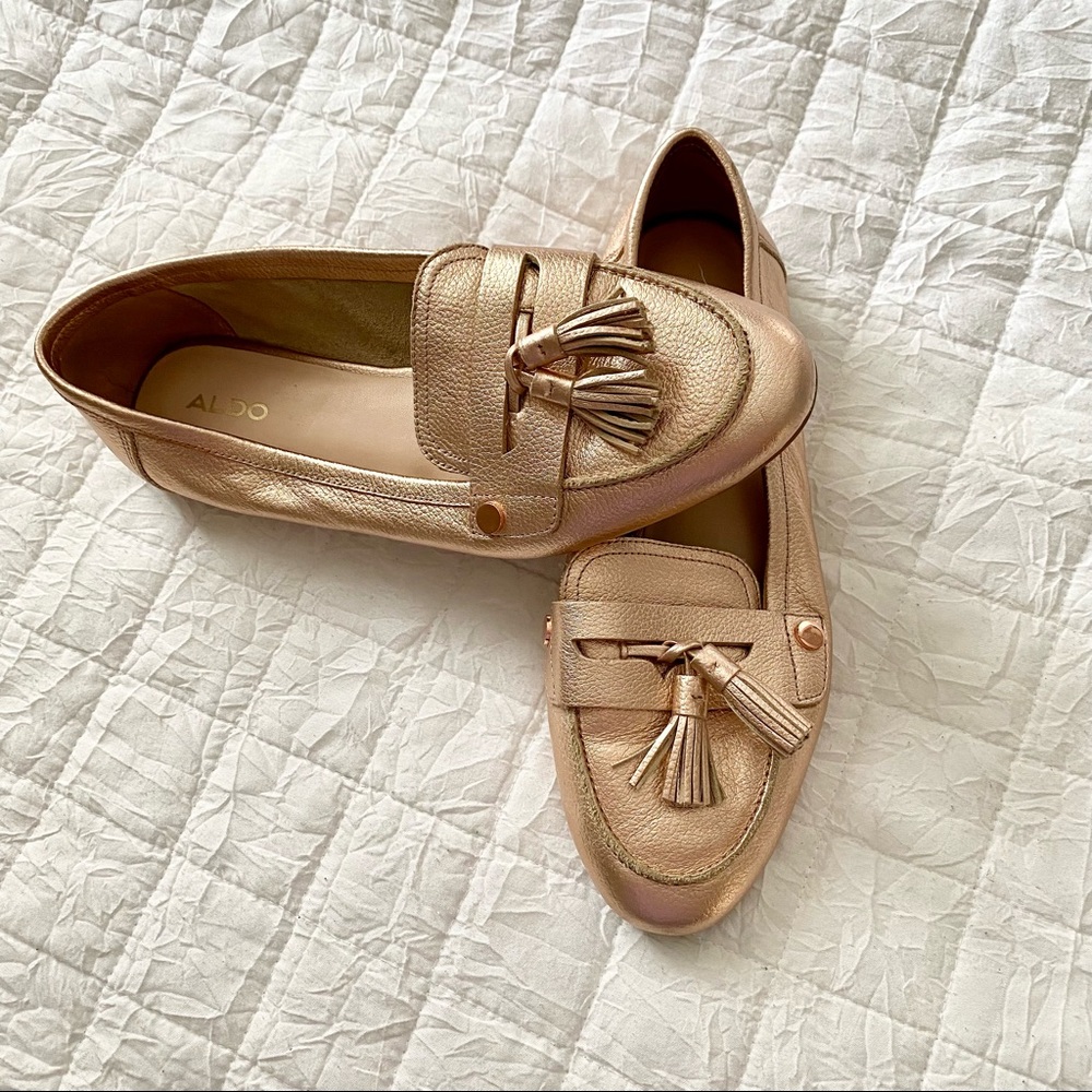 Aldo Rose Gold Loafer